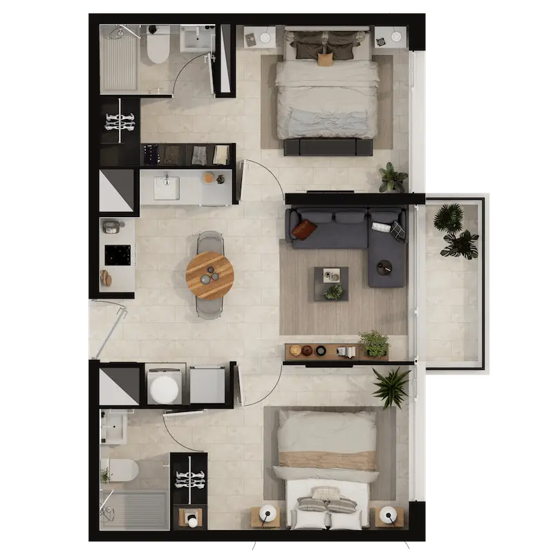 Departamento E2 Portal Baquedano